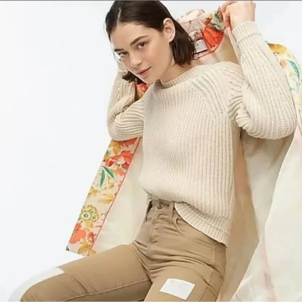 ‎J. CREW Ribbed Crew Neck Chunky Sweater - Size X-Small (NWT)